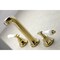 Kingston Brass KS4122PL Metropolitan 2-Handle Wall Mount Bathroom Faucet, Brass KS4122PL - alternate 3